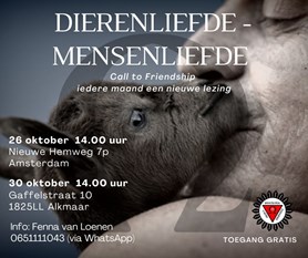 CtoF Lezing Dierenliefde - Mensenliefde oktober 2024